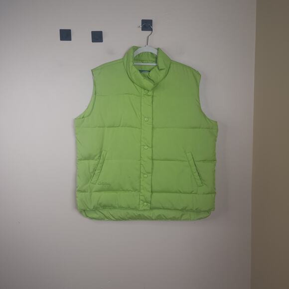Cabela's Quilted Goose Down Puffer Vest in Lime Green Size L - Picture 1 of 9